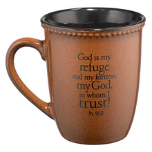 Load image into Gallery viewer, Mug - Stonewear Brown/Black Trust Ps 91:2
