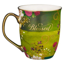 Load image into Gallery viewer, Mug - Blessed Peacock Ceramic - Jer 17:7
