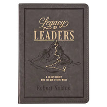 Load image into Gallery viewer, Legacy of Leaders Gray Faux Leather Devotional
